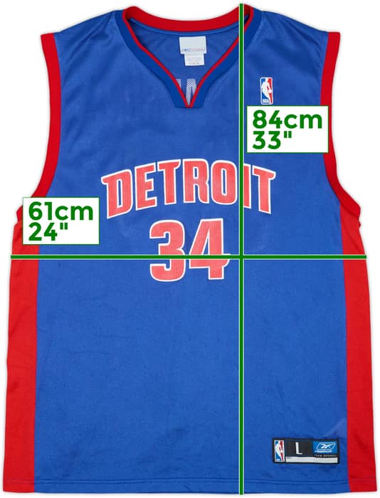 2002-04 Detroit Pistons Williamson #34 Reebok Away Jersey - 7/10 - (L)