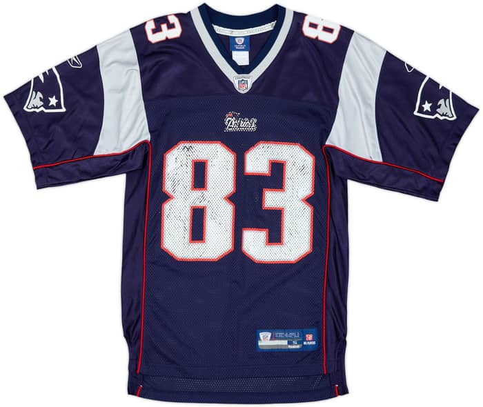 2008-11 New England Patriots Welker #83 Reebok On Field Home Jersey - 6/10 - (S)