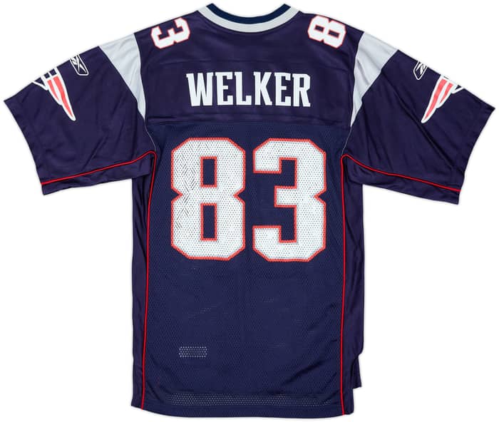 2008-11 New England Patriots Welker #83 Reebok On Field Home Jersey - 6/10 - (S)
