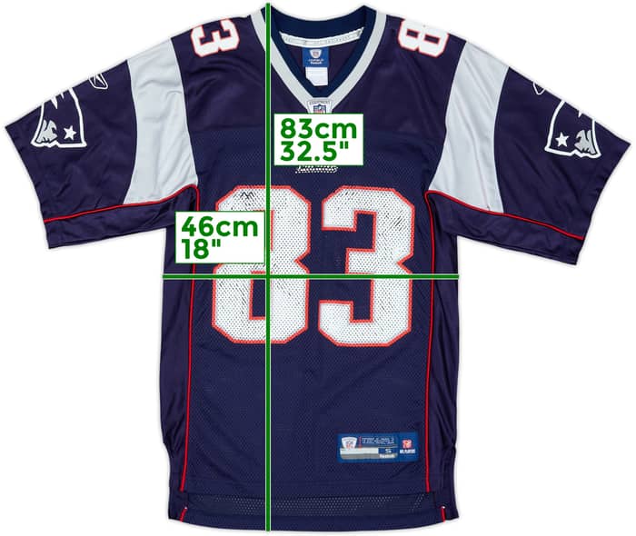 2008-11 New England Patriots Welker #83 Reebok On Field Home Jersey - 6/10 - (S)
