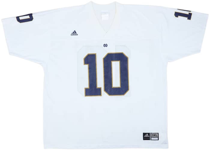 2004-06 Notre Dame Fighting Irish Quinn #10 adidas Away Jersey - 8/10 - (3XL)