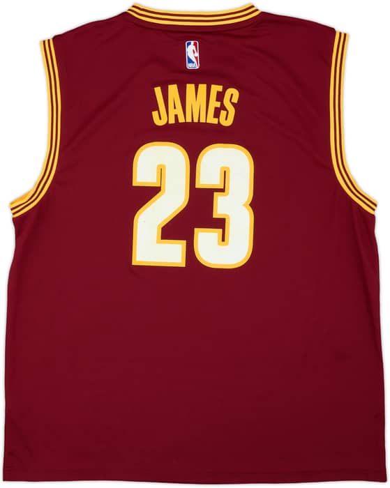 2015-16 Cleveland Cavaliers James #23 adidas Alternate Jersey - 6/10 - (XL)