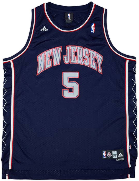 2006-08 New Jersey Nets Kidd #5 adidas Swingman Away Jersey - 7/10 - (XXL)