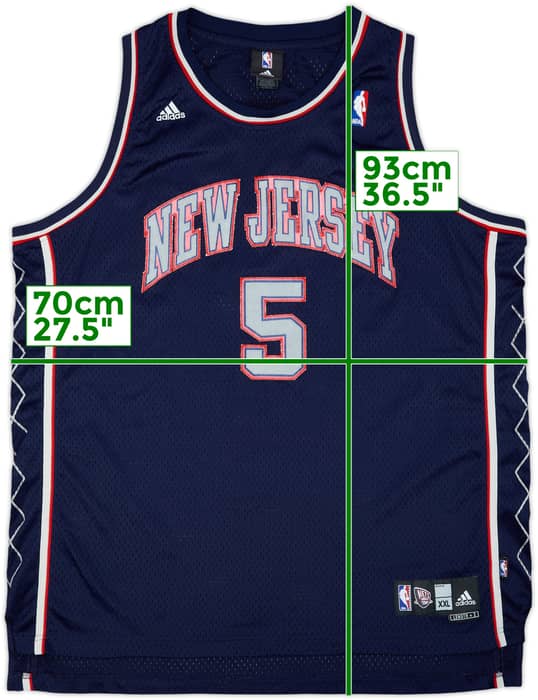 2006-08 New Jersey Nets Kidd #5 adidas Swingman Away Jersey - 7/10 - (XXL)