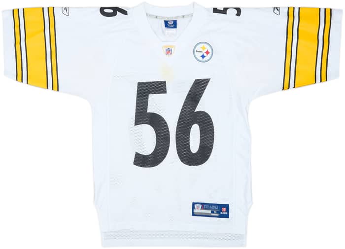 2008-11 Pittsburgh Steelers Woodley #56 Reebok On Field Away Jersey - 6/10 - (S)