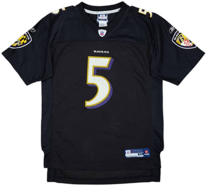 2008 Baltimore Ravens Flacco #5 Reebok On Field Alternate Jersey - 4/10 - (15-16 Years)