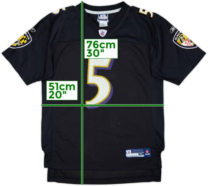 2008 Baltimore Ravens Flacco #5 Reebok On Field Alternate Jersey - 4/10 - (15-16 Years)