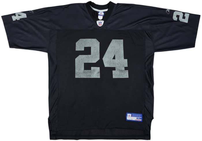 2002-04 Oakland Raiders Woodson #24 Reebok On Field Home Jersey - 3/10 - (XL)