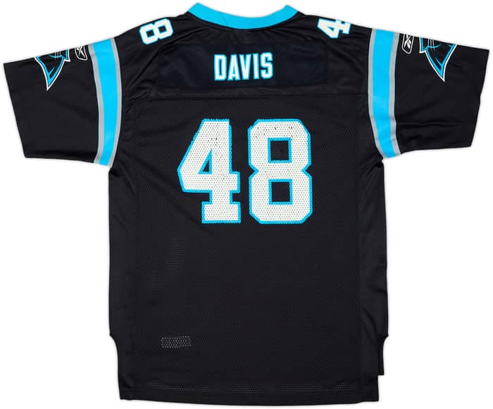 2005 Carolina Panthers Davis #48 Reebok On Field Home Jersey - 6/10 - (15-16 Years)