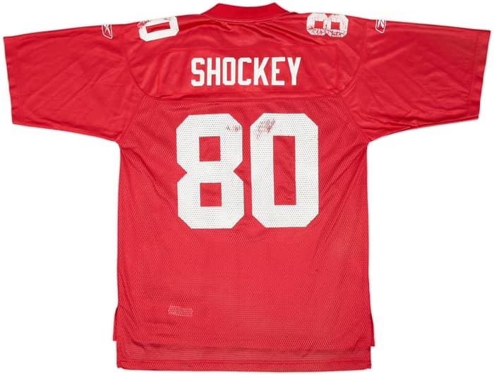 2005-06 New York Giants Shockey #80 Reebok On Field Alternate Jersey - 5/10 - (M)