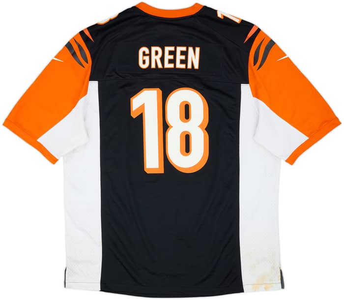 2012-20 Cincinnati Bengals Green #18 Nike Game Home Jersey - 5/10 - (XXL)