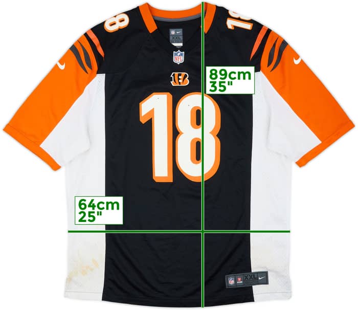 2012-20 Cincinnati Bengals Green #18 Nike Game Home Jersey - 5/10 - (XXL)