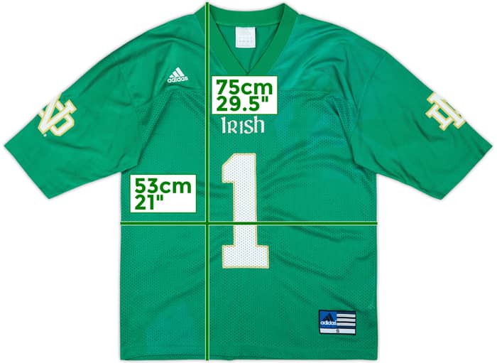 1990s Notre Dame Fighting Irish #1 adidas Alternate Jersey - 8/10 - (S)