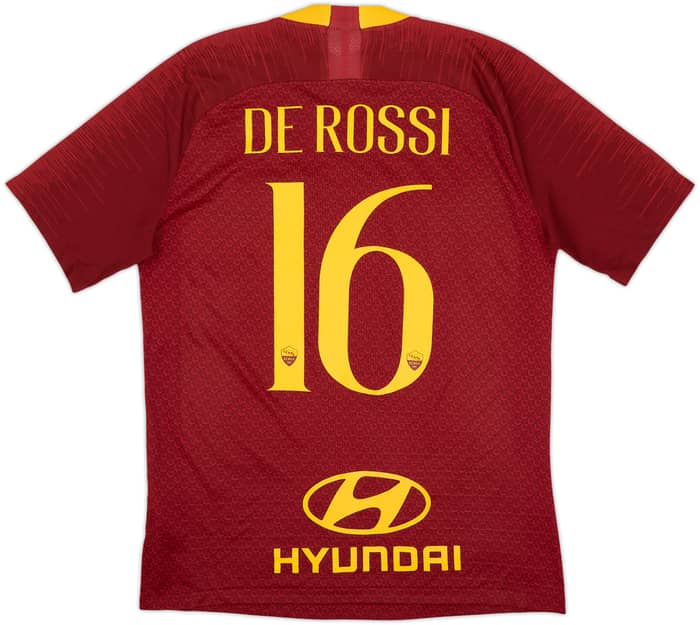 2018-19 Roma Authentic Home Shirt De Rossi #16 - 10/10 - (M)