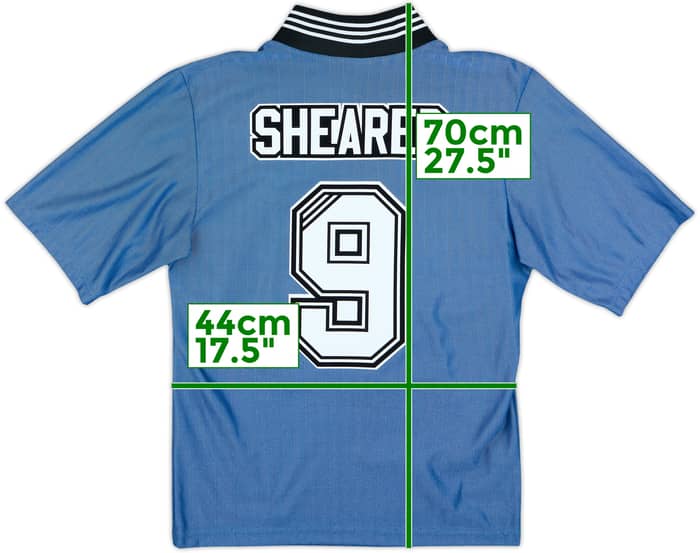 1996-97 Newcastle Away Shirt Shearer #9 - 9/10 - (S)