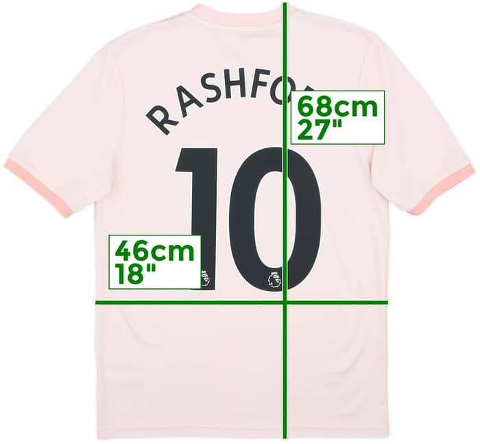 2018-19 Manchester United Away Shirt Rashford #10 - 7/10 - (15-16 Years)