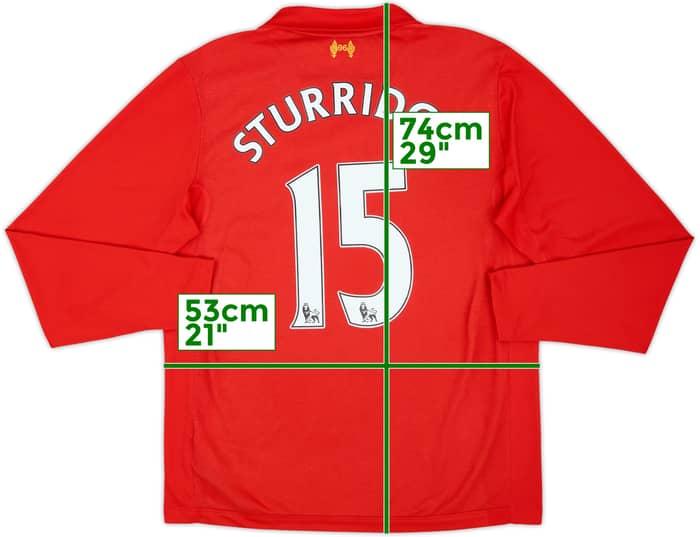 2012-13 Liverpool Home L/S Shirt Sturridge #15 - 6/10 - (M)