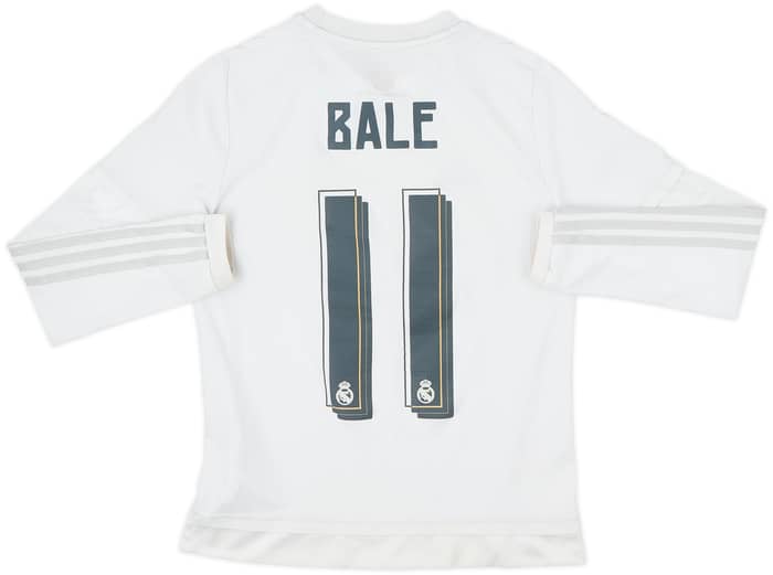 2015-16 Real Madrid Home L/S Shirt Bale #11 - 6/10 - (13-14 Years)