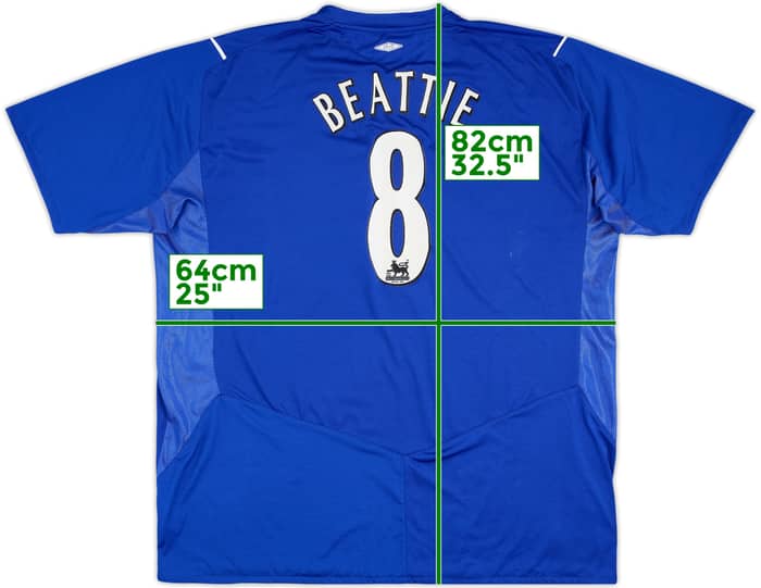 2004-05 Everton Home Shirt Beattie #8 - 5/10 - (3XL)