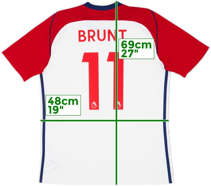 Camiseta de visitante del West Brom 2017-18 Brunt #11 - 6/10 - (S)