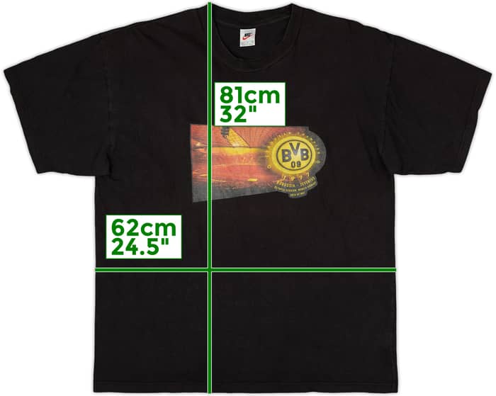 1997 Borussia Dortmund Nike 'European Champions' Graphic Tee - 6/10 - (XL)