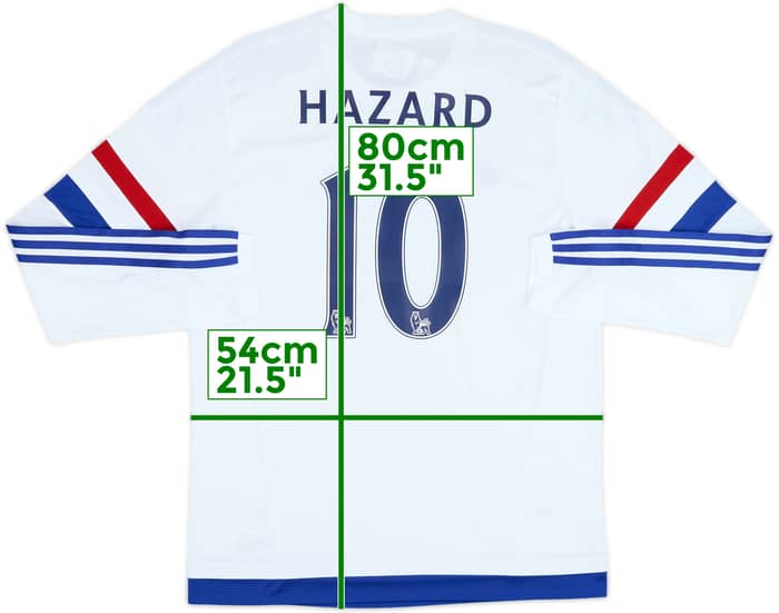 Camiseta de visitante del Chelsea 2015-16 L/S Hazard #10 (L)