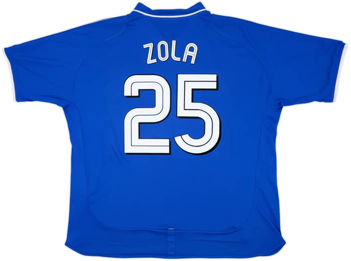 2001-03 Chelsea Home Shirt Zola #25 - 8/10 - (XXL)