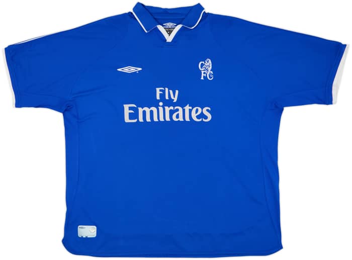 2001-03 Chelsea Home Shirt Zola #25 - 8/10 - (XXL)