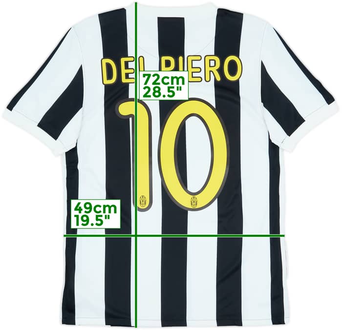 2009-10 Juventus Home Shirt Del Piero #10 - 6/10 - (S)