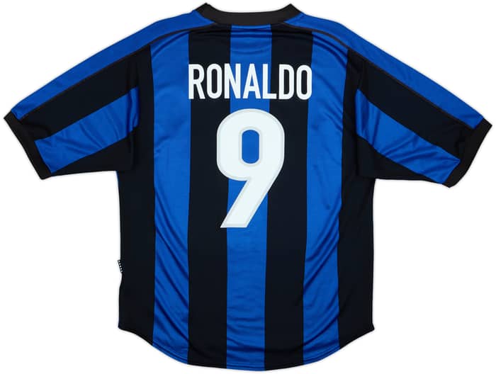 1999-00 Inter Milan Home Shirt Ronaldo #9 - 8/10 - (M)