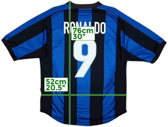 1999-00 Inter Milan Home Shirt Ronaldo #9 - 8/10 - (M)