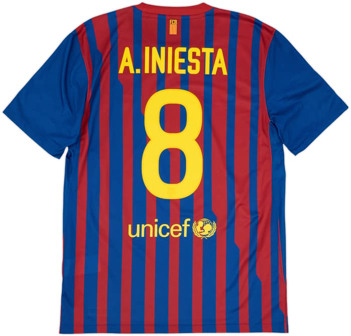 2011-12 Barcelona Home Shirt A.Iniesta #8 - 8/10 - (M)