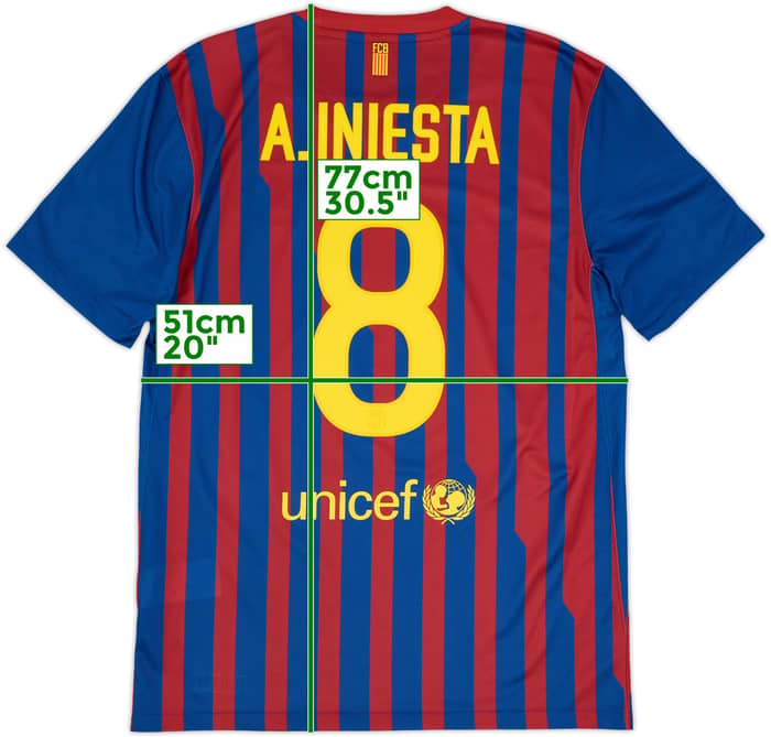 2011-12 Barcelona Home Shirt A.Iniesta #8 - 8/10 - (M)
