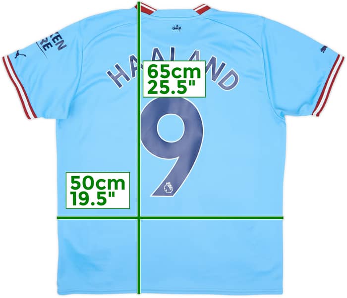 2022-23 Manchester City Home Shirt Haaland #9 - 8/10 - (M)