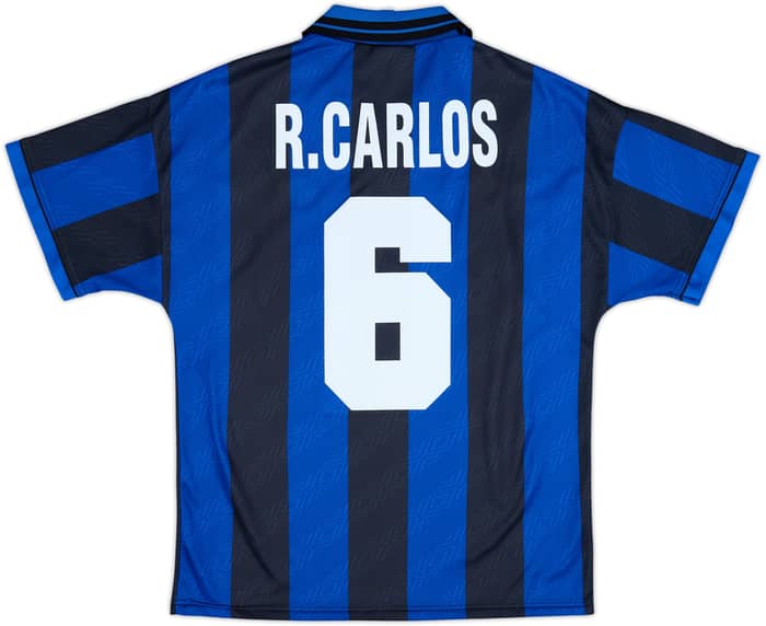 1995-96 Inter Milan Home Shirt R.Carlos #6 - 8/10 - (M)