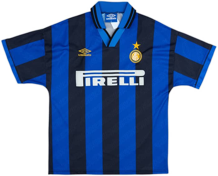 1995-96 Inter Milan Home Shirt R.Carlos #6 - 8/10 - (M)