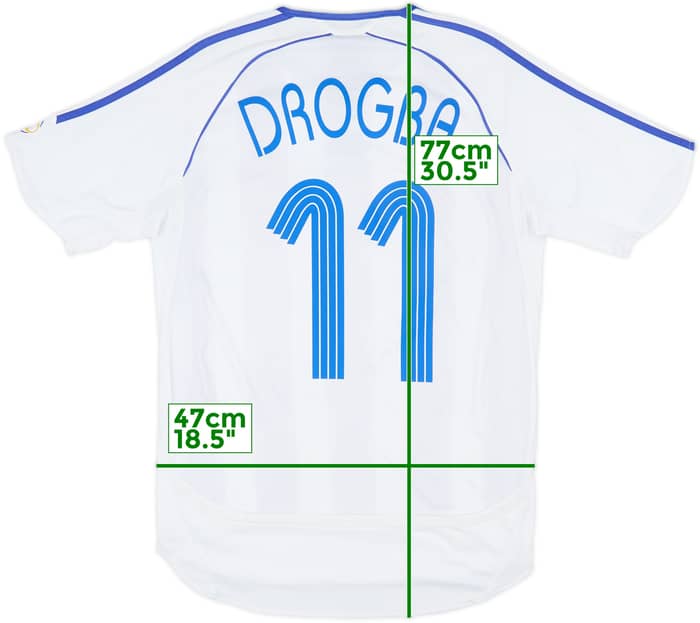 Camiseta de visitante del Chelsea 2006-07 Drogba #11 - 6/10 - (S)