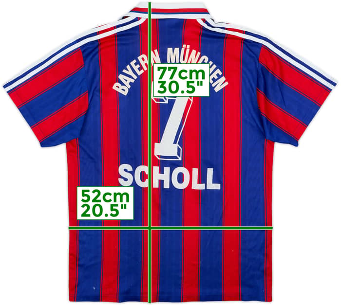 1995-97 Bayern Munich Home Shirt Scholl #7 - 6/10 - (S)