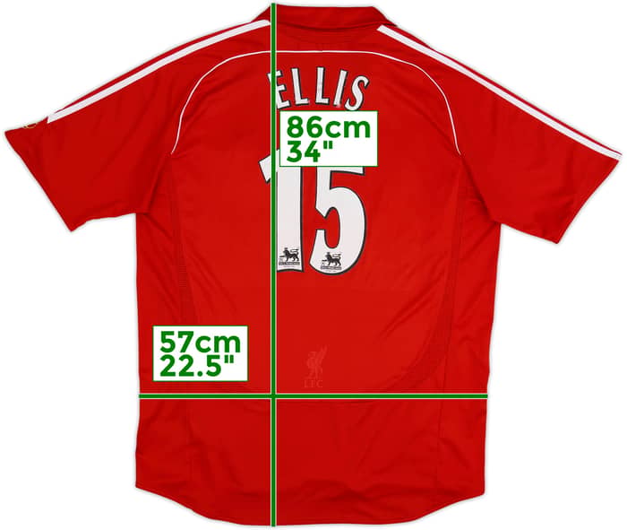 2006-08 Liverpool Home Shirt Ellis #15 - 5/10 - (XL)