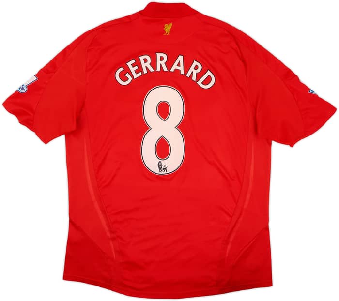 2008-10 Liverpool Home Shirt Gerrard #8 - 6/10 - (XL)