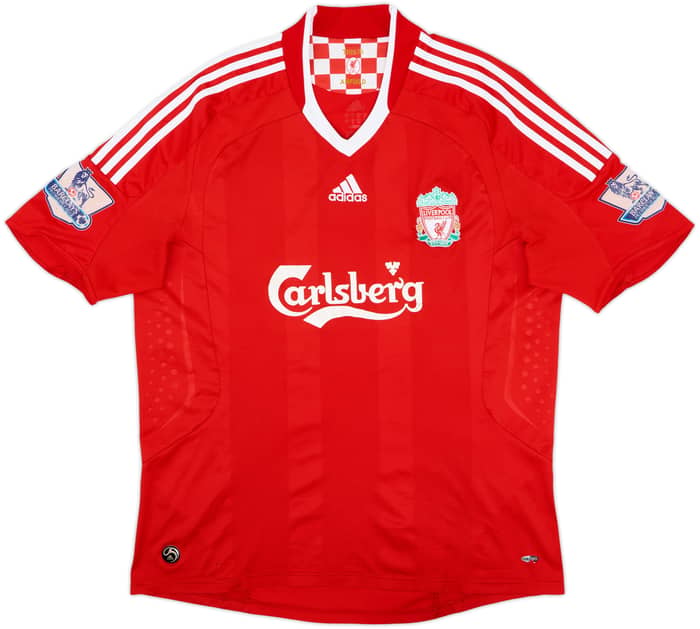 2008-10 Liverpool Home Shirt Gerrard #8 - 6/10 - (XL)