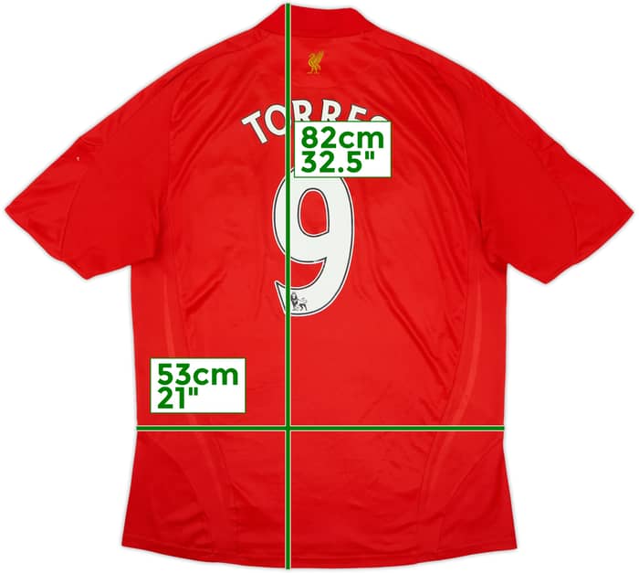 2008-10 Liverpool Camiseta Local Torres #9 - 5/10 - (L)