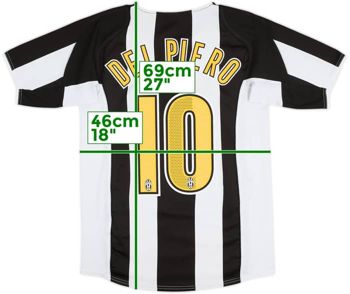 2004-05 Juventus Home Shirt Del Piero #10 - 6/10 - (13-15 Years)
