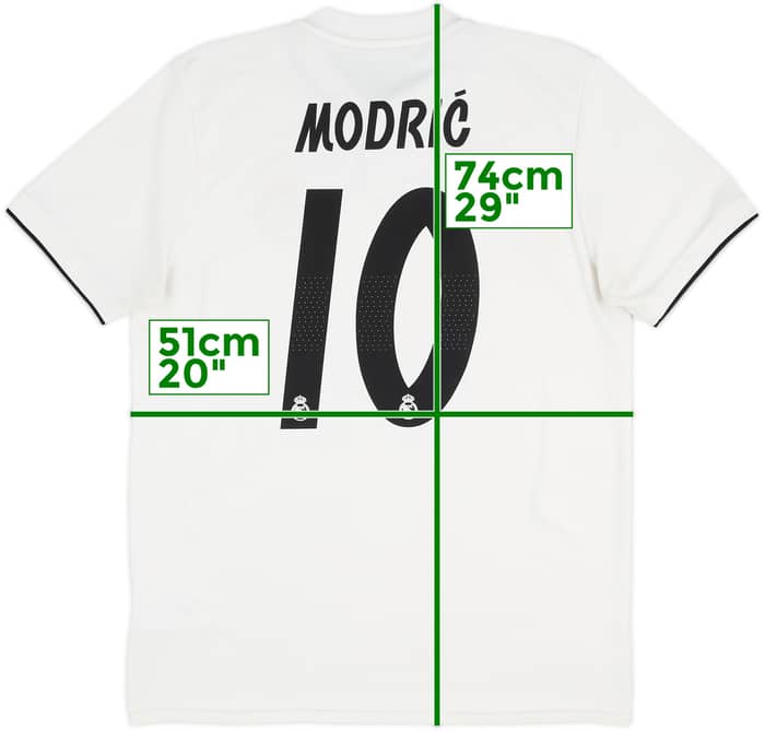 2018-19 Real Madrid Home Shirt Modric #10 - 8/10 - (M)