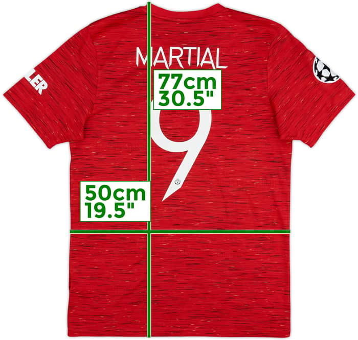 2020-21 Manchester United Home Shirt Martial #9 - 10/10 - (M)