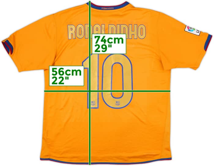 2006-08 Barcelona Away Shirt Ronaldinho #10 - 5/10 - (XL)