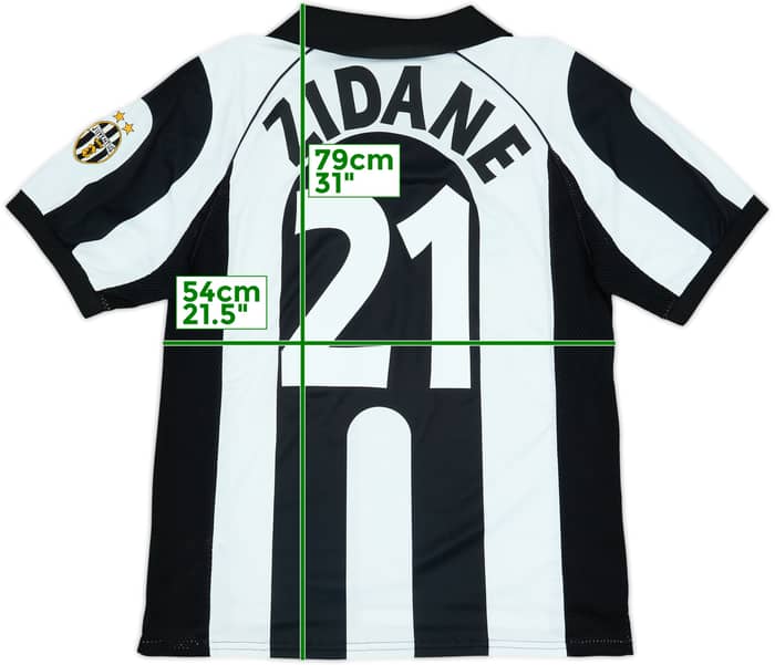1997-98 Juventus Centenary Home Shirt Zidane #21 - 7/10 - (L)
