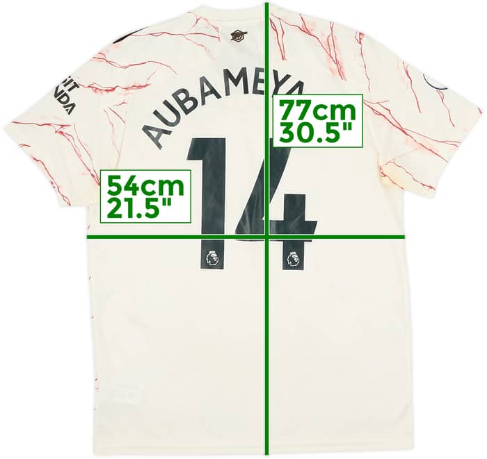 2020-21 Arsenal Away Shirt Aubameyang #14 - 9/10 - (L)