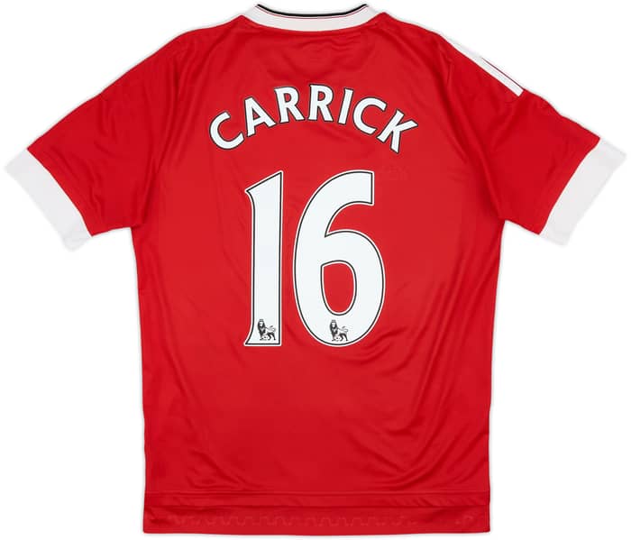 2015-16 Manchester United Home Shirt Carrick #16 - 7/10 - (15-16 Years)