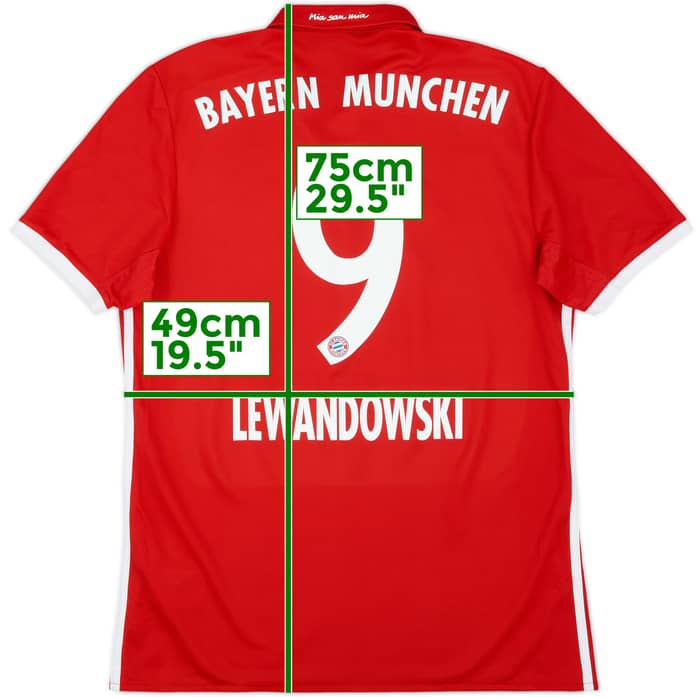 2016-17 Bayern Munich Home Shirt Lewandowski #9 - 5/10 - (M)
